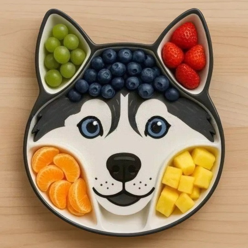 Home Cooking Dog Food - Hunde-Motiv Party Servierplatte für Fertiggerichte, Obst-Aufbewahrungstablett,