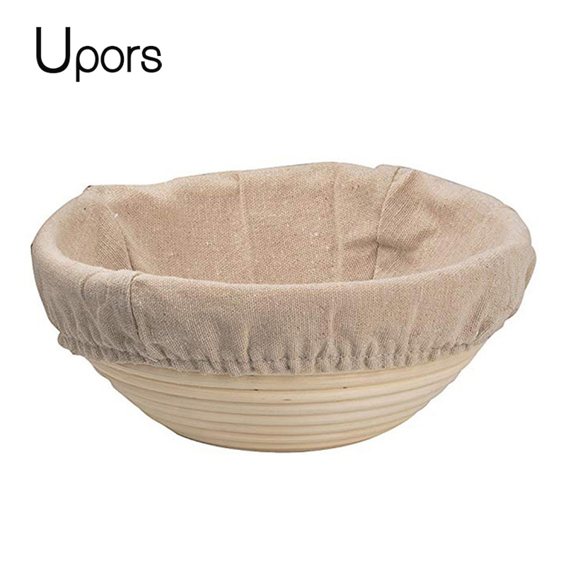 Fermentation Crock - UPORS Rattan-Brotkorb, natürlicher ovaler Rattan-Weiden-Teig, Gärung,