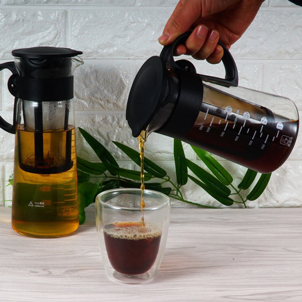 Hot Pot Portable Dual - GOOD-Portable Heiß-/Kaltbrüh-Filterkaffee- und Teekanne, Espresso-Eis-Tropfbrüher, Glas-Perkolator,