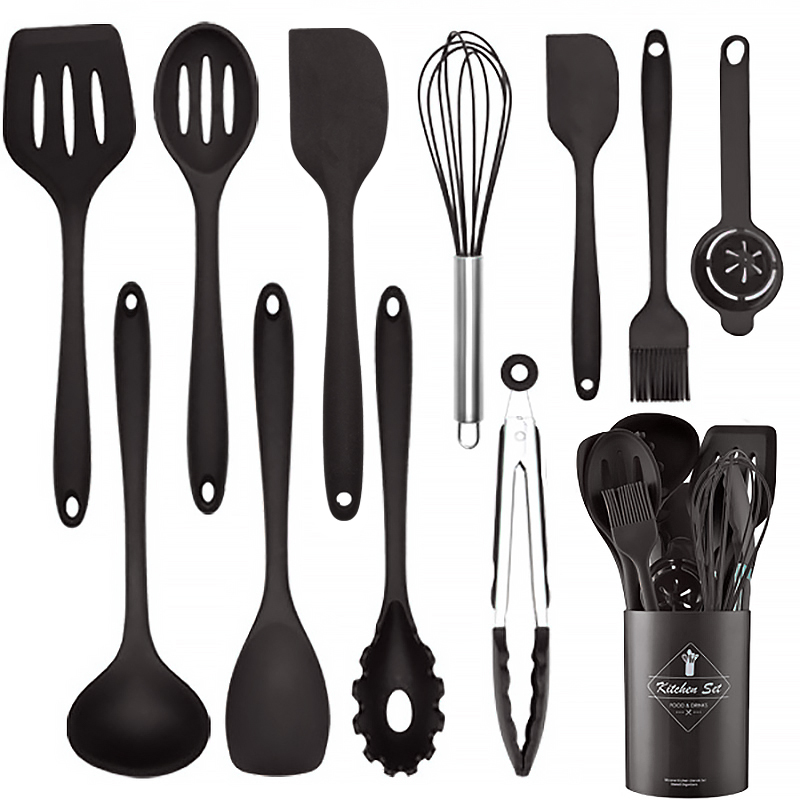 Home Cooking Utensil Set - 12 Stück Silikon Kochute nsilien Antihaft-Kochute