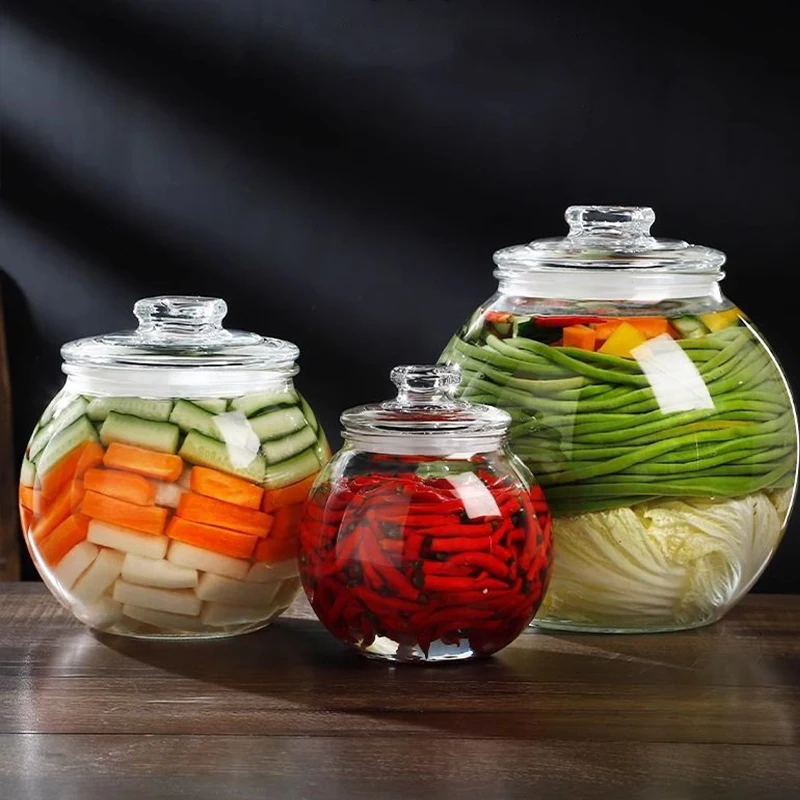 Fermentation Crock - Traditionelles Fermentier-Set mit Luftschleusen-Deckel, Einmachglas für