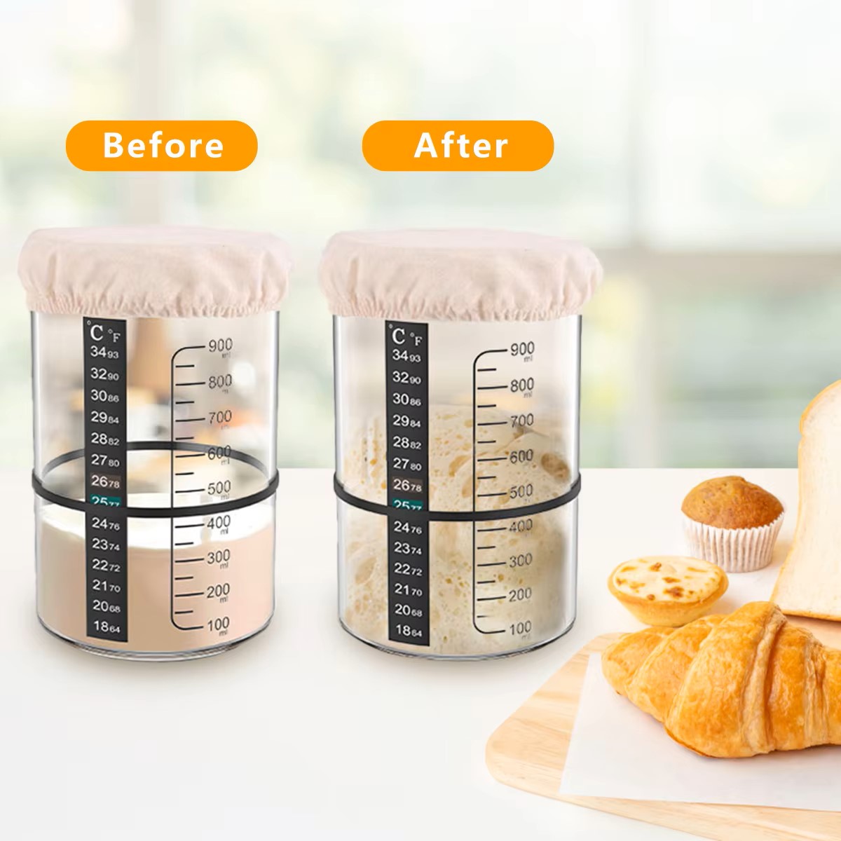 1500/900ml Sauerteig-Starter-G – Fermentation Crock Bewertung und Preis